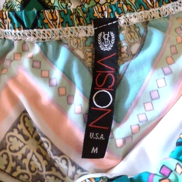 Vision Woman Size Medium Bright Strapless long dress summer sundress - Picture 4 of 4